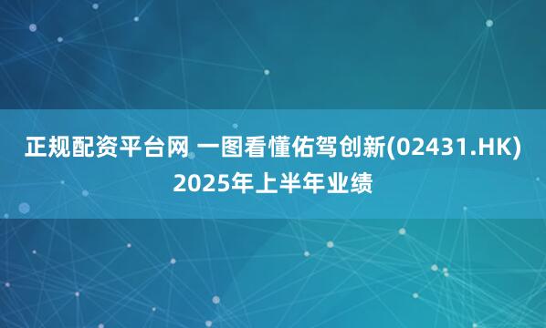 正规配资平台网 一图看懂佑驾创新(02431.HK)2025年上半年业绩